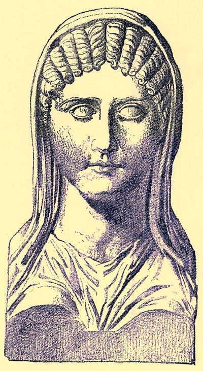 Aspasia, Illustration from History of Greece by Victor Duruy, Published 1890 by American School