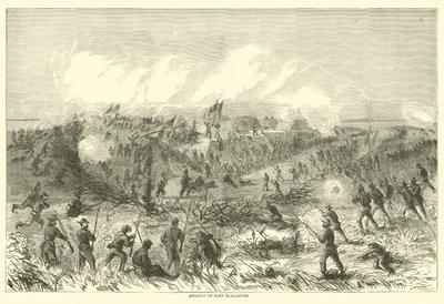 Assault on Fort McAllister, December 1864 by American School
