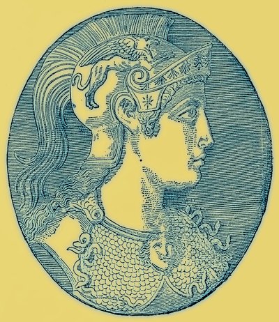 Athene, Illustration from History of Greece by Victor Duruy, Published 1890 by American School