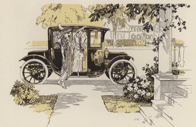 Automobile Line Illustrations, Pre WW1 by American School