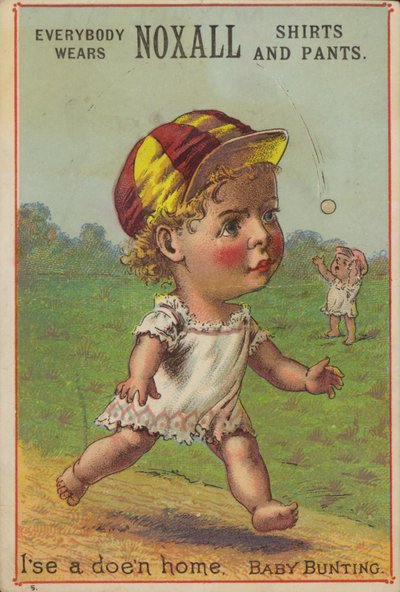 Baby Running Wearing Baseball Hat by American School