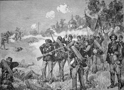 Battle of Gettysburg, At Close Quarters on the First Day by American School