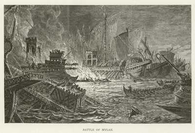 Battle of Mylae by American School