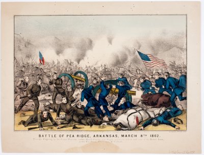 Battle of Pea Ridge, Arkansas, March 8th 1862, pub. by Currier & Ives, 1862 by American School