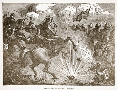 Battle of Pittsburgh Landing, from a Book Published 1896 by American School