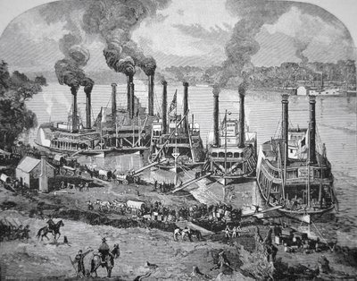 Battle of Shiloh also known as Pittsburg Landing, April 1862 by American School