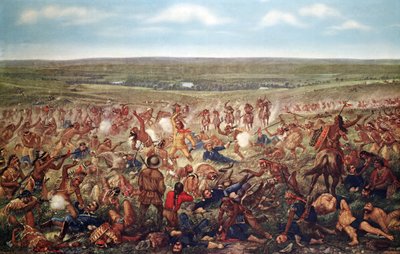 Battle of the Little Big Horn, June 1876 by American School