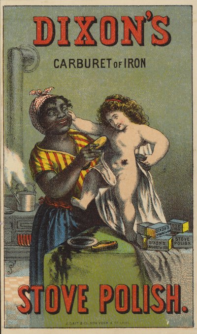 Black Woman Polishing Child by American School