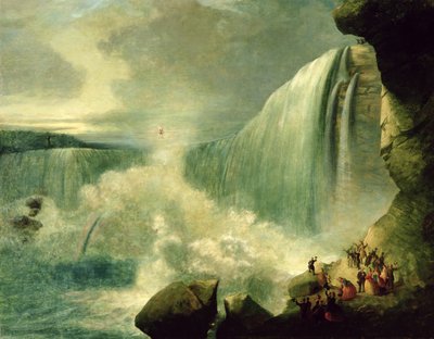 Blondin Crossing the Niagara Falls on a Tightrope by American School