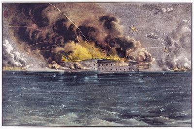 Bombardment of Fort Sumter, Charleston Harbor, 12th & 13th of April, 1861, published 1861 by American School