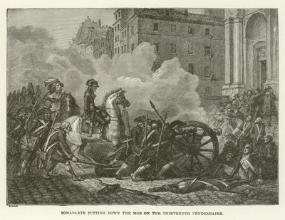 Bonaparte Putting Down the Mob on the Thirteenth Vendémiaire by American School