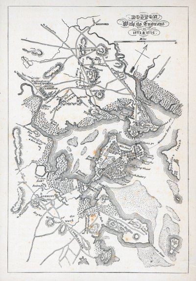 Boston and Its Environs in 1775 and 1776 by American School