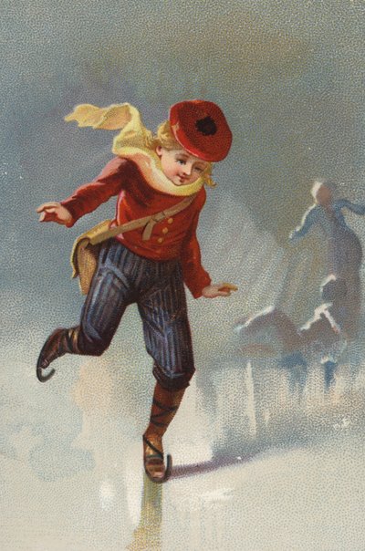 Boy Ice Skating by American School