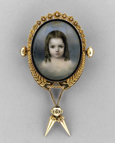 Brooch with Portrait of a Girl, c.1860 by American School