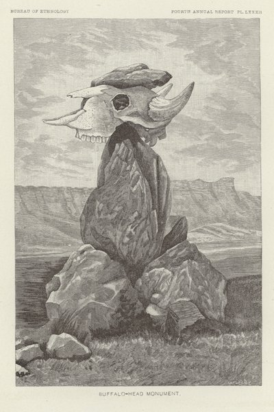 Buffalo-Head Monument by American School