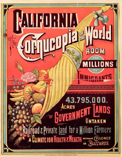 California, Cornucopia of the World, published by Rand McNally & Co. by American School