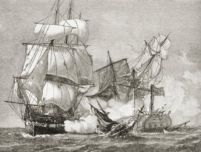 Capture of the Guerriere by the Constitution on 19th August, 1812, from 