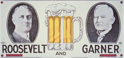Car plate for the election campaign of Franklin D. Roosevelt for President and John Garner for Vice-President by American School
