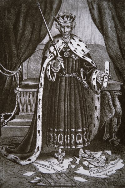 Cartoon depicting General Andrew Jackson as 