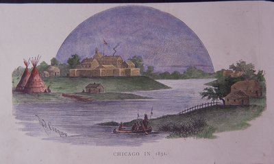 Chicago in 1831, late 19th century by American School