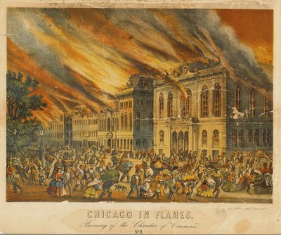 Chicago in Flames: Burning of the Chamber of Commerce by American School