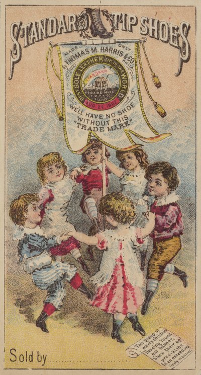 Children Dancing Round Banner by American School