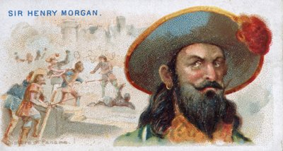 Cigarette Card Sir Henry Morgan, Capture of Panama, from the Pirates of the Spanish Main series by American School