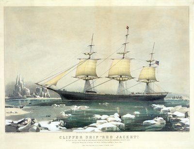 Clipper Ship Red Jacket in the Ice off Cape Horn, on Her Passage from Australia to Liverpool, August 1854 by American School