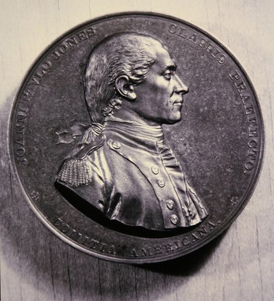 Commemorative medal of John Paul Jones, after a portrait by Jean-Antoine Houdon by American School