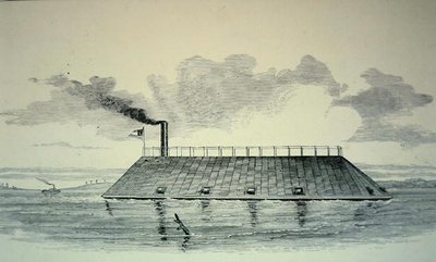 Confederate Ironclad Ram Georgia, Lying off Fort Jackson, Savannah River, December 1862 by American School