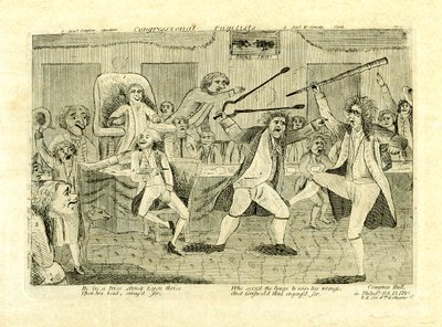 Congressional pugilists: Griswold and Lyon, at Congress Hall, Philadelphia, PA by American School