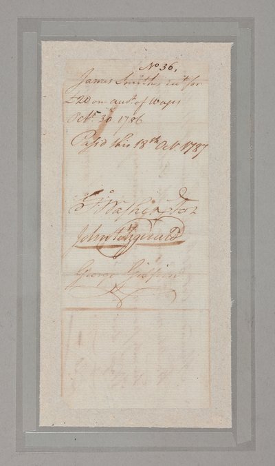 Constitutional Convention: collection of letters and documents signed by 54 of the 55 delegates to the historic 1787 Convention by American School