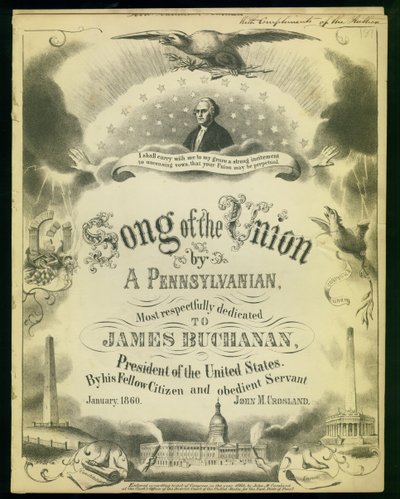 Cover of Songs of the Union by a Pennsylvanian..., by John M. Crosland by American School
