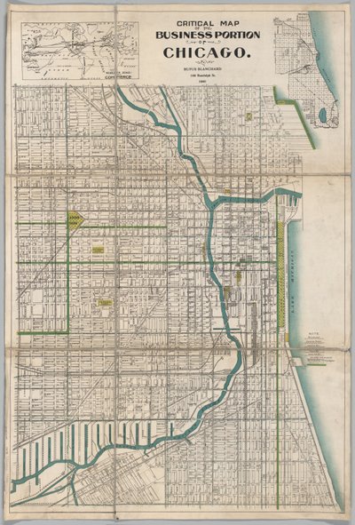 Critical Map of the Business Portion of Chicago by American School