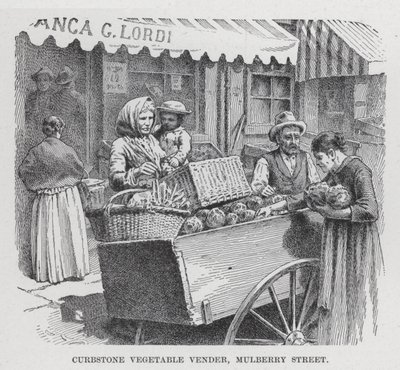 Curbstone Vegetable Vender, Mulberry Street by American School
