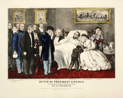 Death of President Lincoln, at Washington, DC, April 15th 1865 by American School