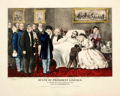 Death of President Lincoln, at Washington, DC, April 15th 1865 by American School
