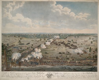 Defeat of the British Army (Battle of the New Orleans), pub. 1815 by American School