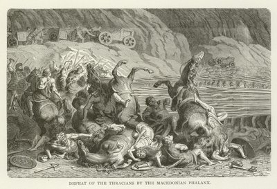 Defeat of the Thracians by the Macedonian Phalanx by American School