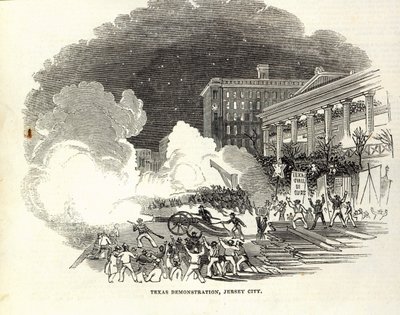 Demonstration at Jersey City in favour of the Annexation by the United States of Texas by American School