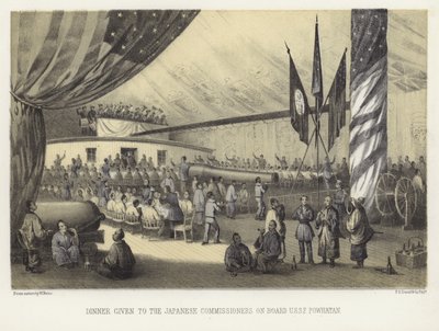 Dinner given to the Japanese Commissioners on board USS Powhatan by American School