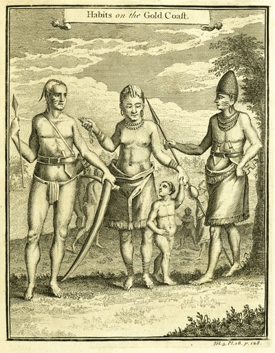 Dress of the People of Cape Lope Gonsalvo and Rio Gabon, Illustration from 