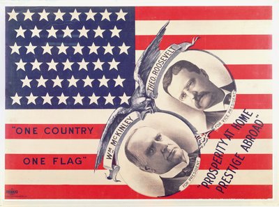 Electoral poster for the American presidential election of 1900 by American School