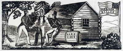 Emblem for the Harrison & Tyler Presidential Campaign in 1840, pub. 1840 by American School