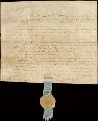 Engrossed Proclamation Granting the Freedom of the City to John Jay by American School