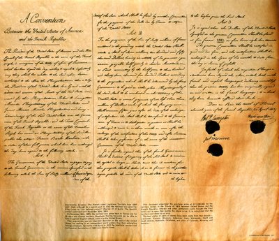 Facsimile of the Convention for the Purchase of Louisiana by the United States, April 30, 1803 by American School
