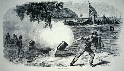 Federal Mortar Battery During the American Civil War by American School