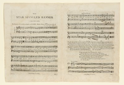 First edition of the sheet music for "The Star Spangled Banner" by American School
