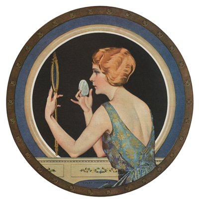 Flapper Applying Makeup in a Mirror by American School