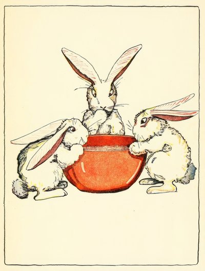 Flopsy, Mopsy, and Cotton-Tail had bread and milk and blackberries for dinner by American School